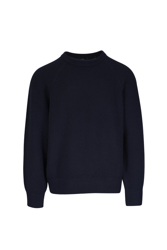 Vince Coastal Blue Micro-Bouclé Wool & Cashmere Sweater
