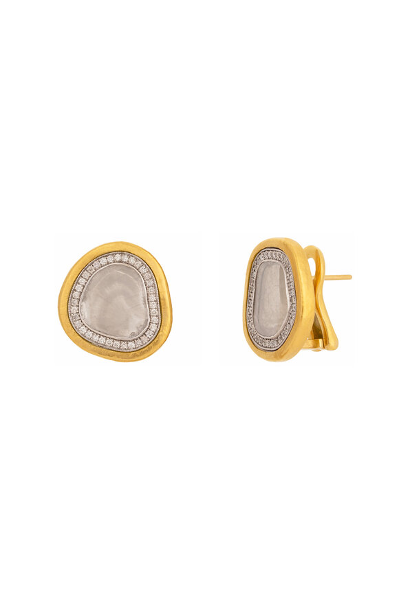Gurhan 24k Gold Diamond Amorphous Stud Earring - view 1
