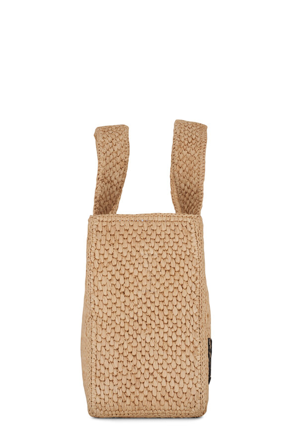 Loewe - Small Loewe Font Natural Raffia Tote 