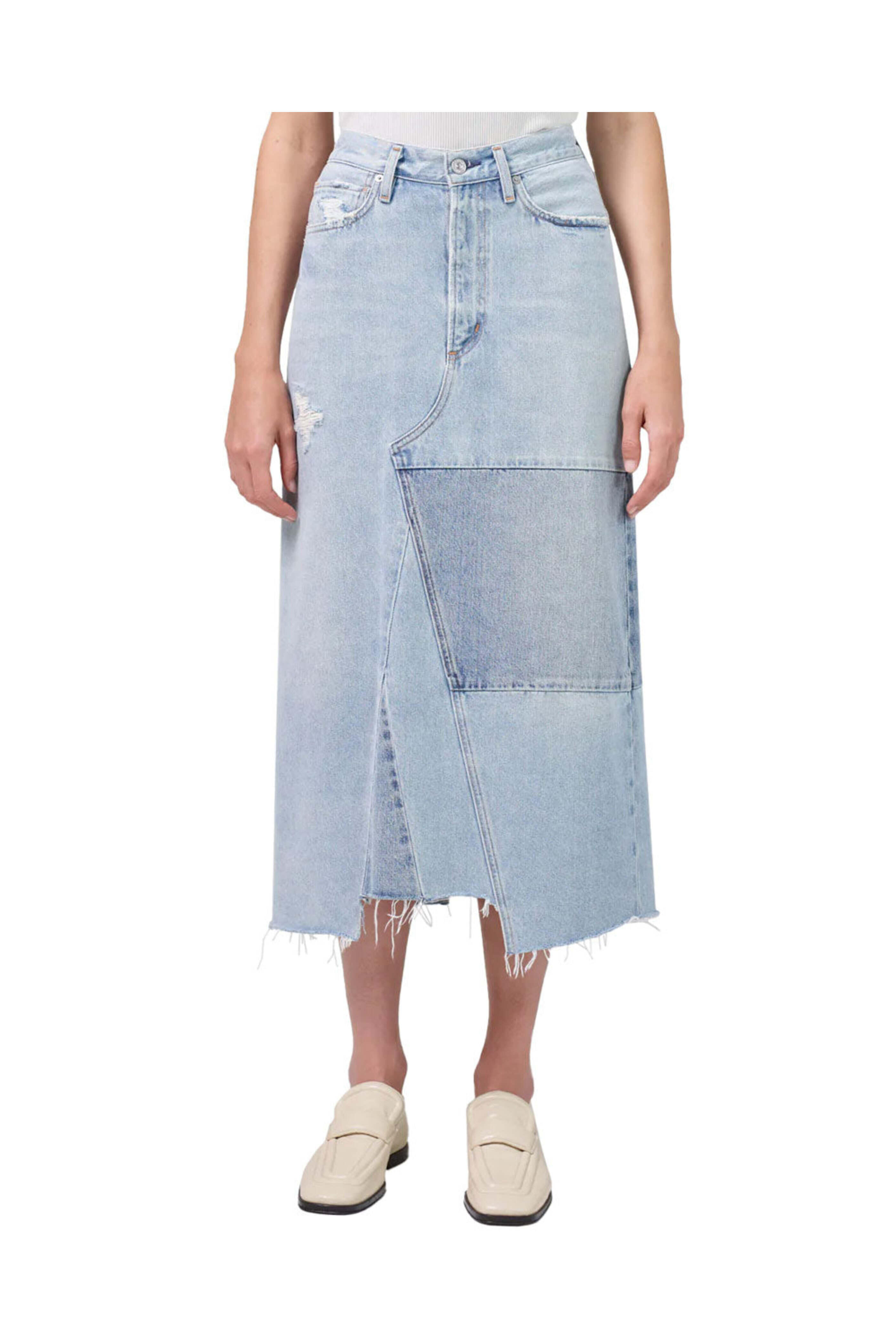 Citizens of Humanity - Bria Rework Midi Denim Skirt in Spring Blue