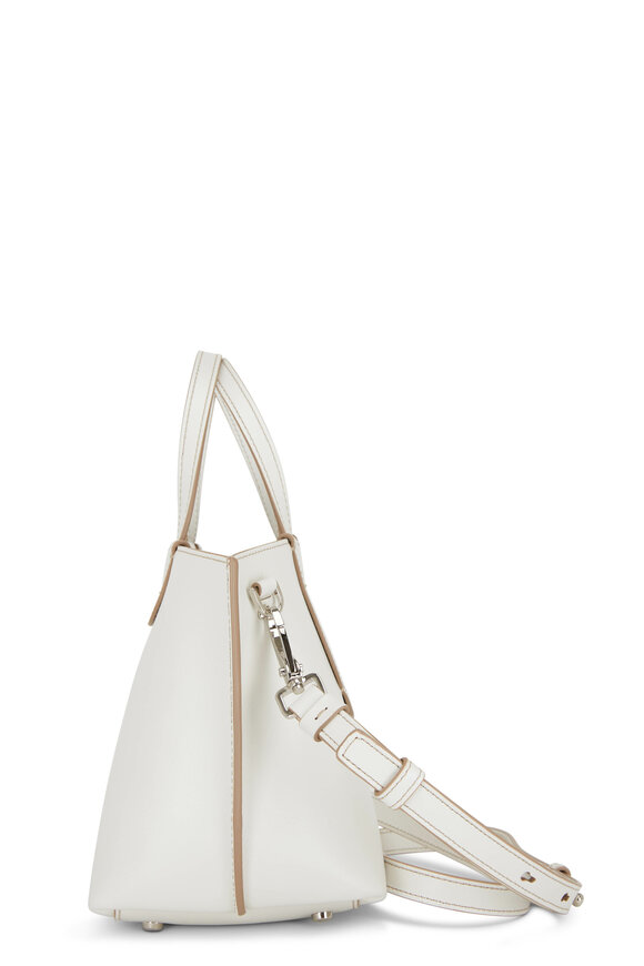 Tod's - AOL White Leather Mini Shopping Tote