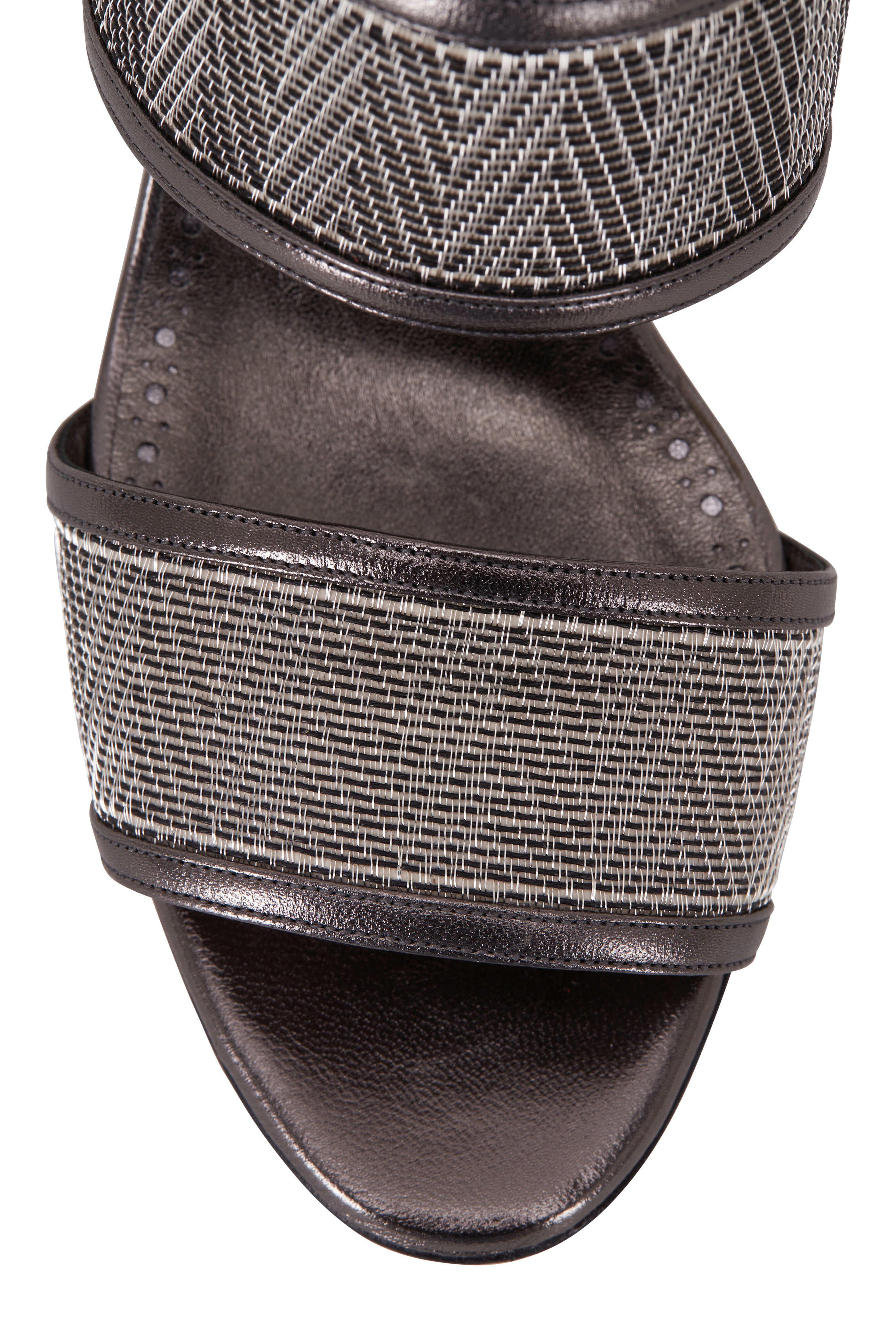 Manolo Blahnik - Bezant Anthracite 2 Band Mule, 70mm