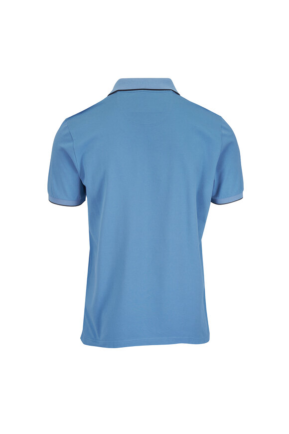 Loro Piana - Sky Blue Cotton Pique Polo | Mitchell Stores
