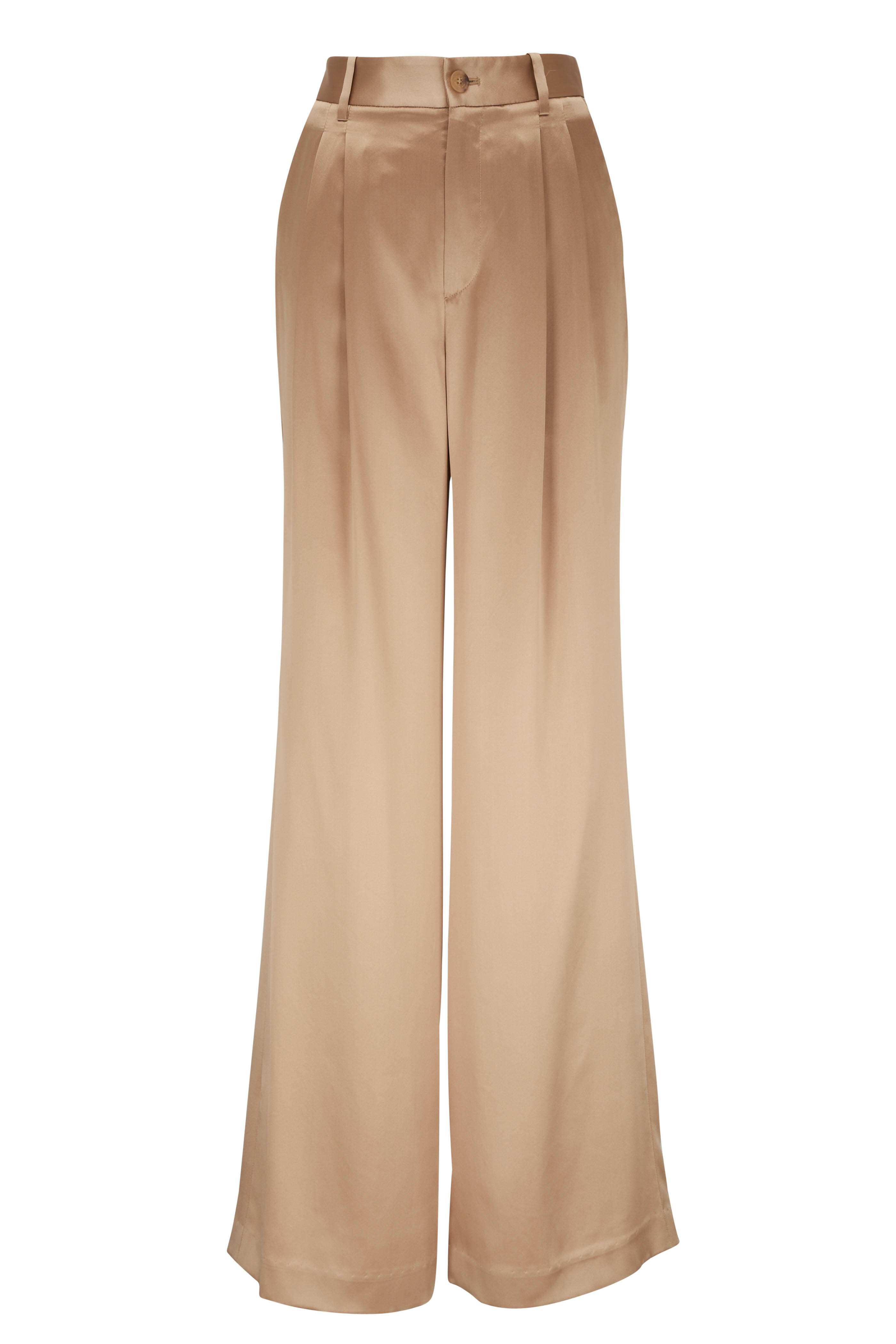 Nili Lotan - Flavie Khaki Wide Leg Pant | Mitchell Stores