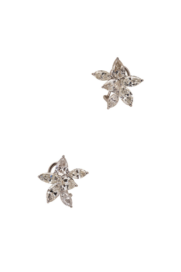 Lowy & Co - 7CT Diamond Cluster Clip Earrings