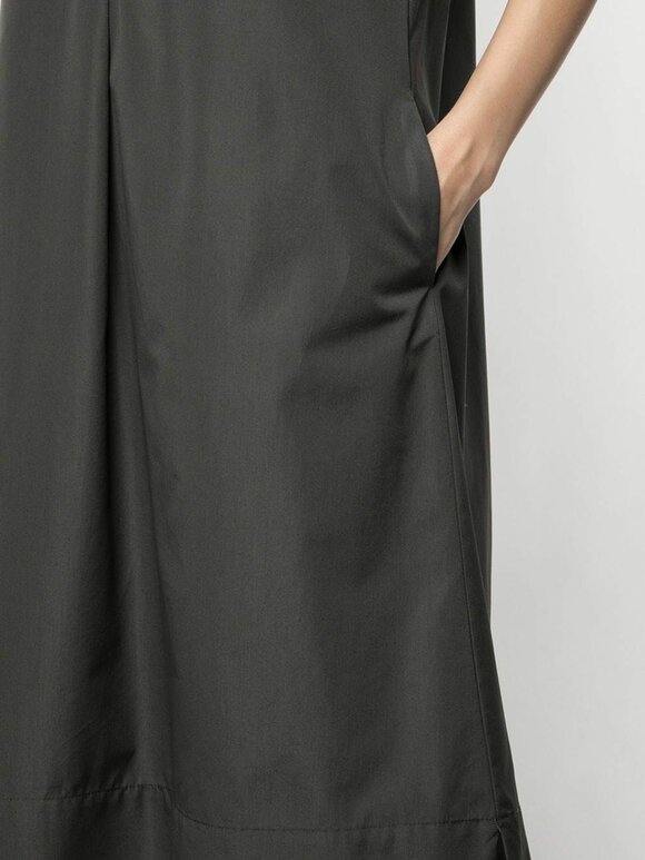 Aspesi - Slate Gray Poplin Sleeveless Dress 