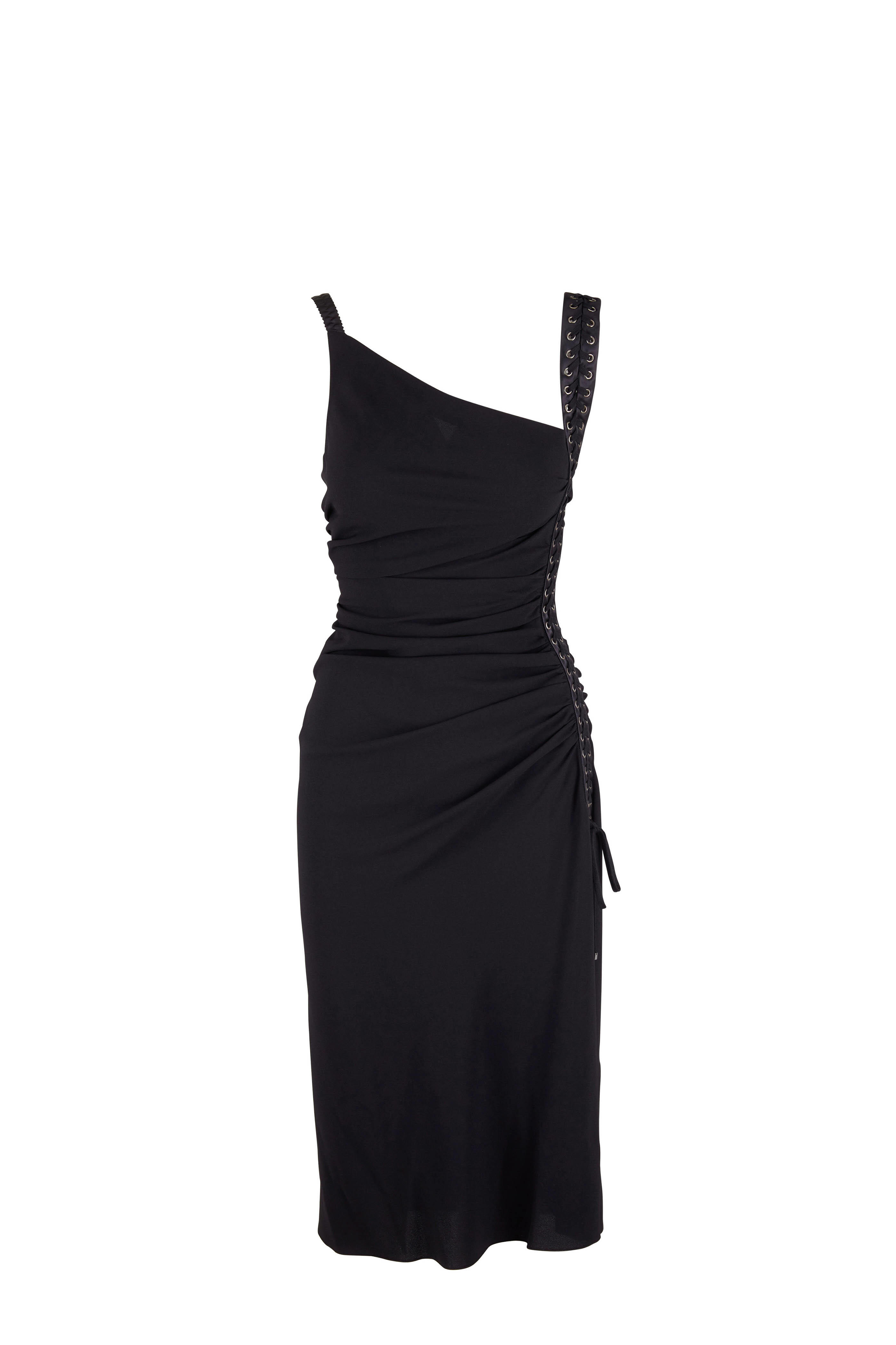 Dolce & Gabbana - Black Stretch Sable Lace & Eyelet Dress