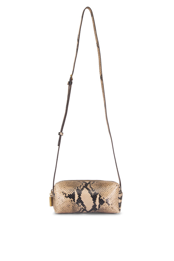 Khaite Mini Kye Taupe Embossed Leather Crossbody - view 1