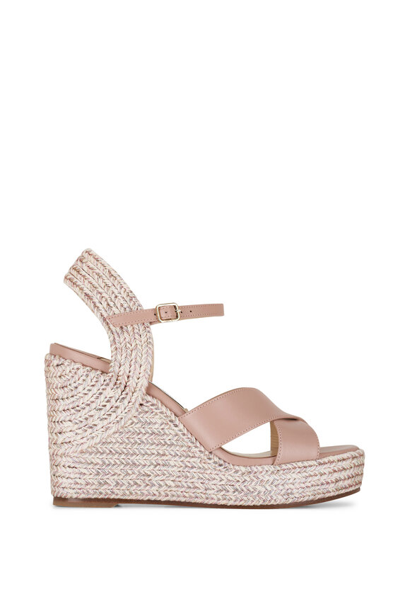 Jimmy Choo - Dellena Ballet Pink Espadrille Wedge, 100mm