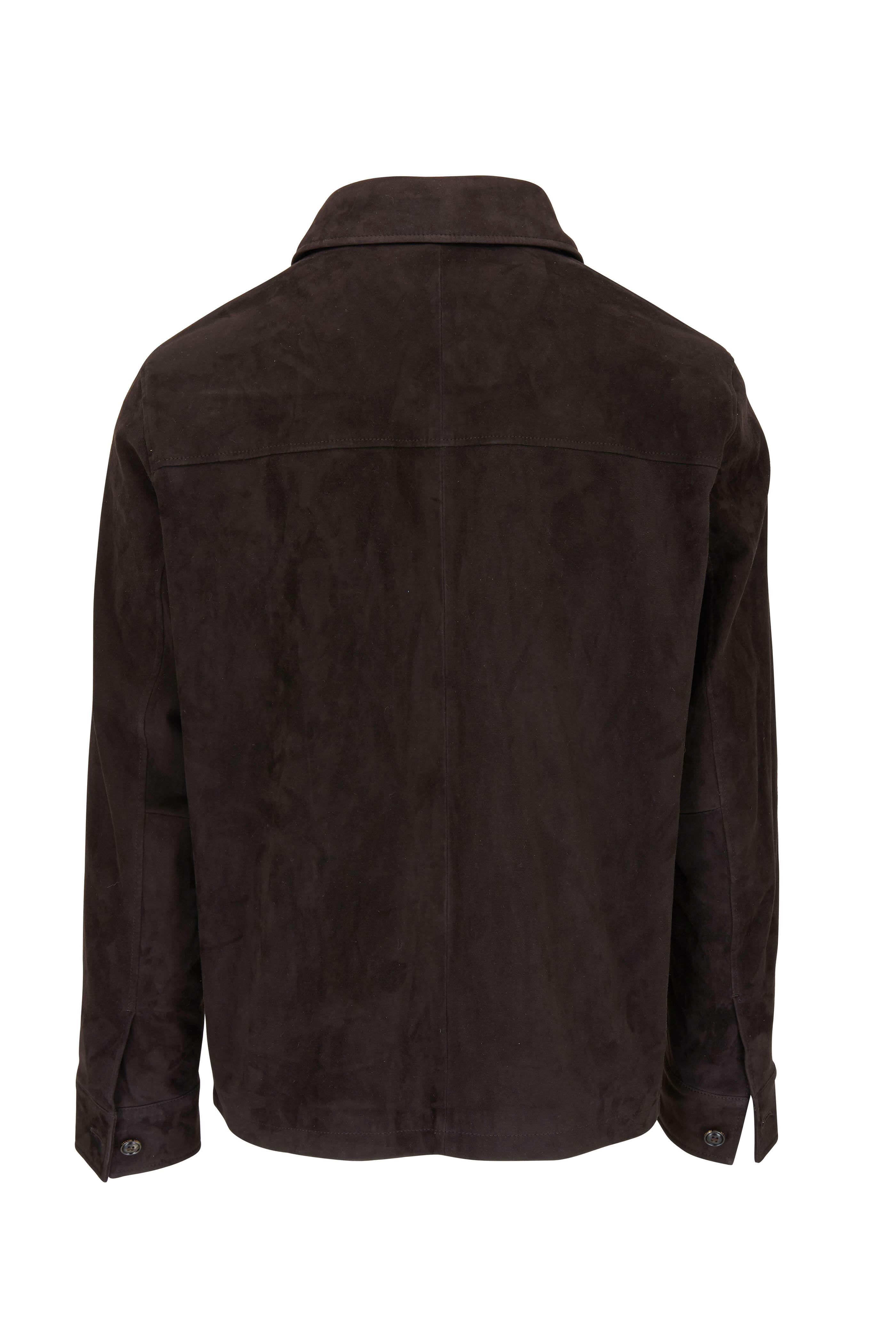 Peter Millar - Journeyman Dark Brown Suede Overshirt