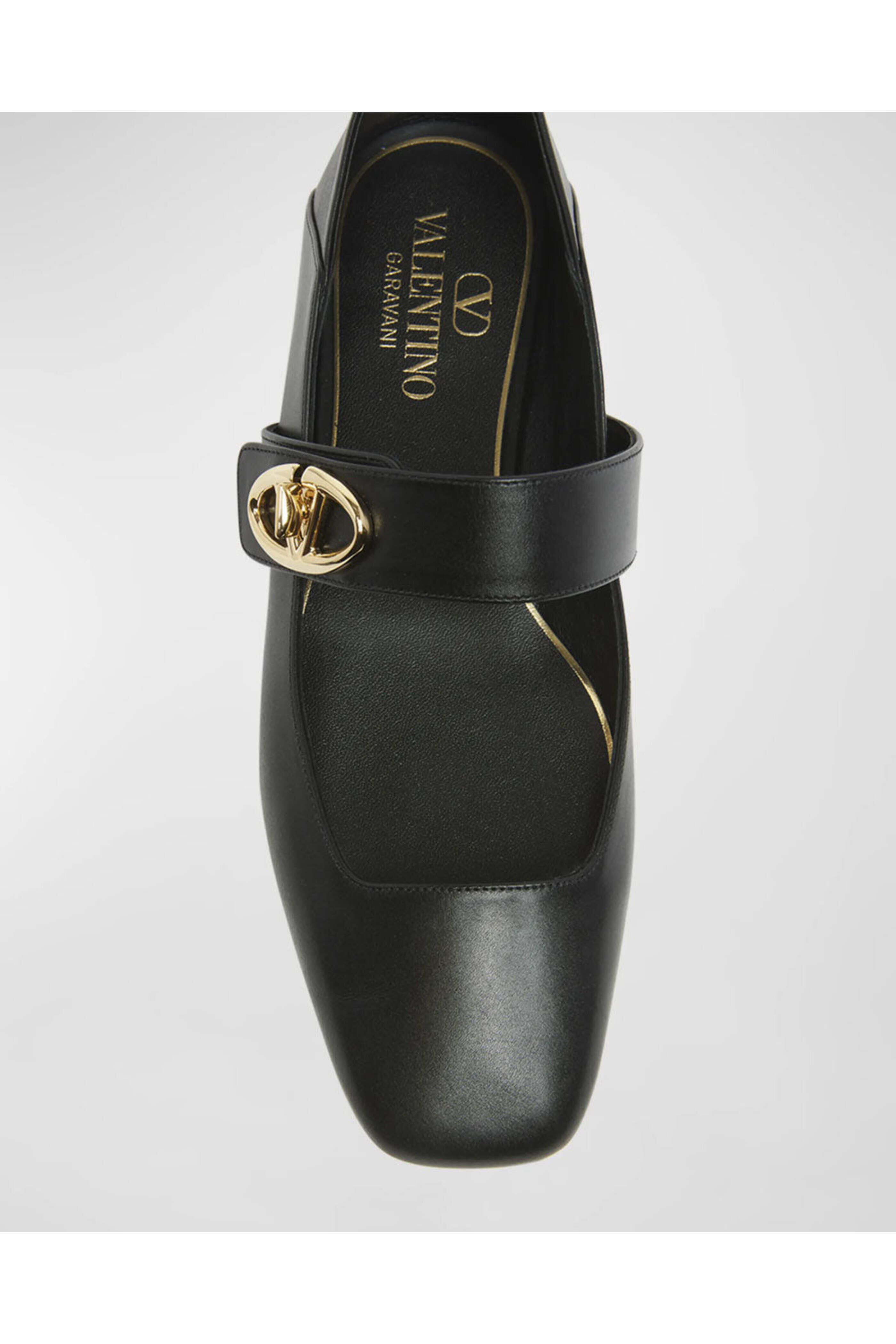 Valentino Garavani - VLogo Mary Jane Ballerina Flat in Nero