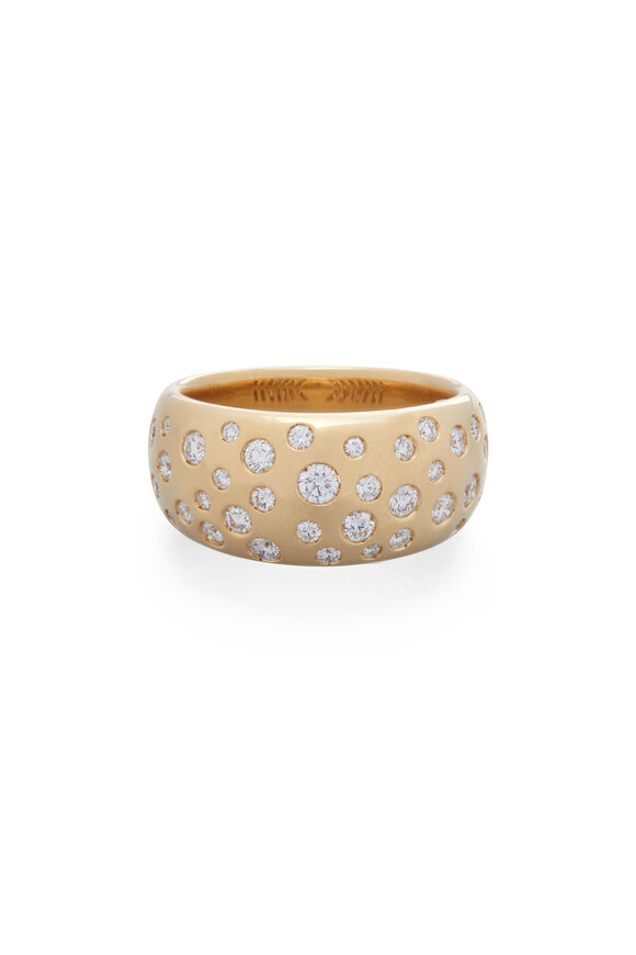 Sidney Garber Diamond Soft Spotted Melee Volume Ring