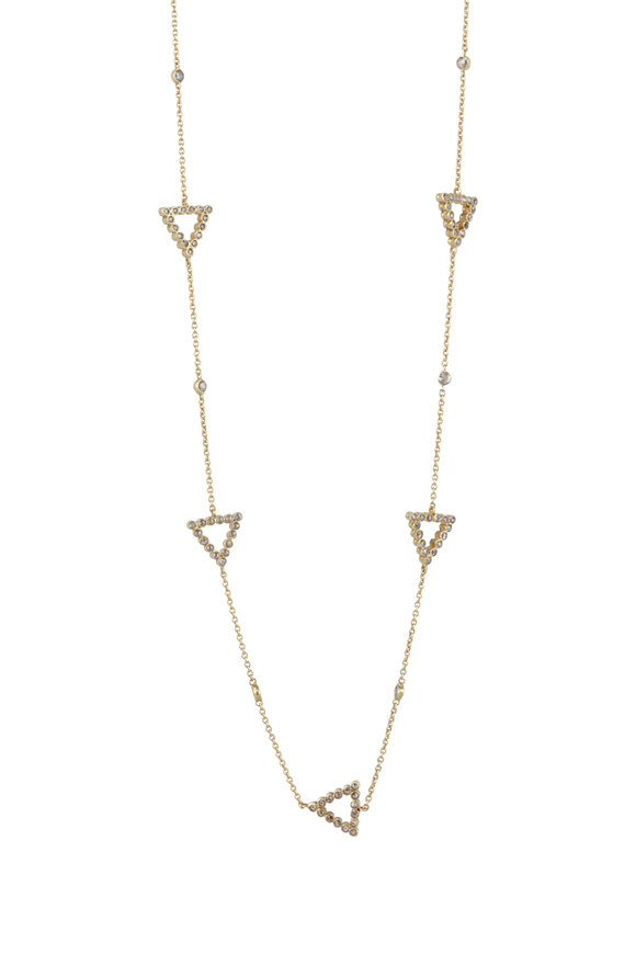 Loren Jewels - 18K Yellow Gold Triangle Link Necklace