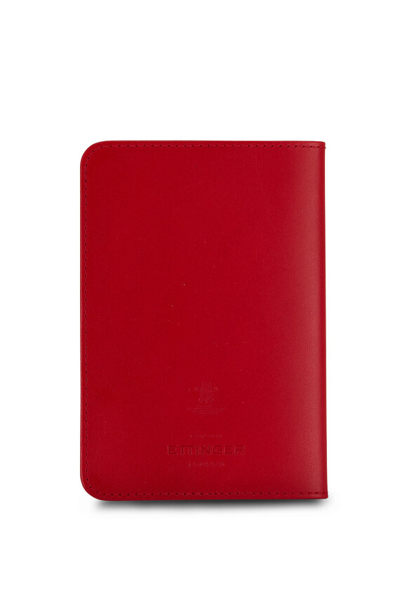 Ettinger Leather - Red Leather Passport Case