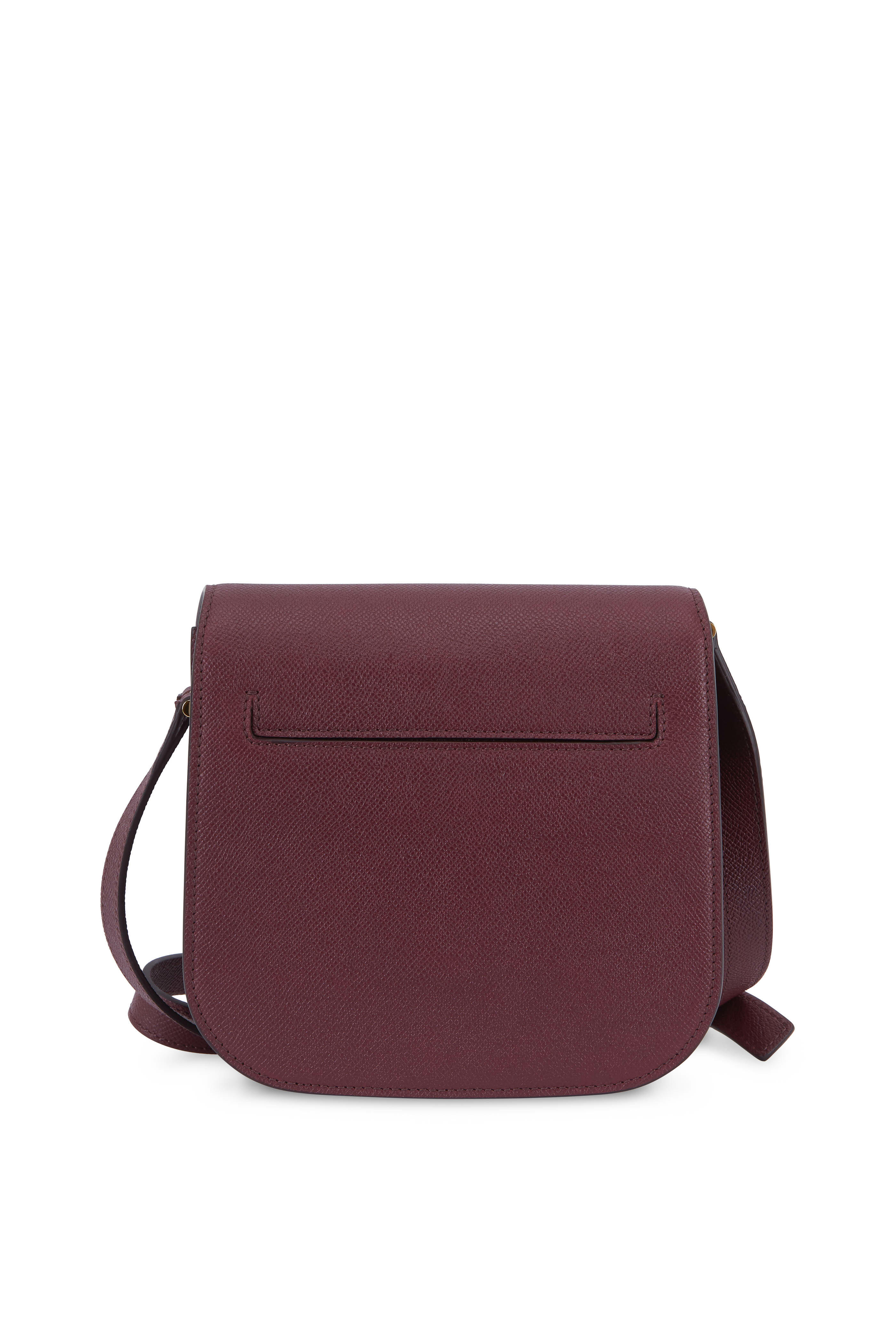 Tom Ford - Tara Bordeaux Leather T Clasp Mini Crossbody