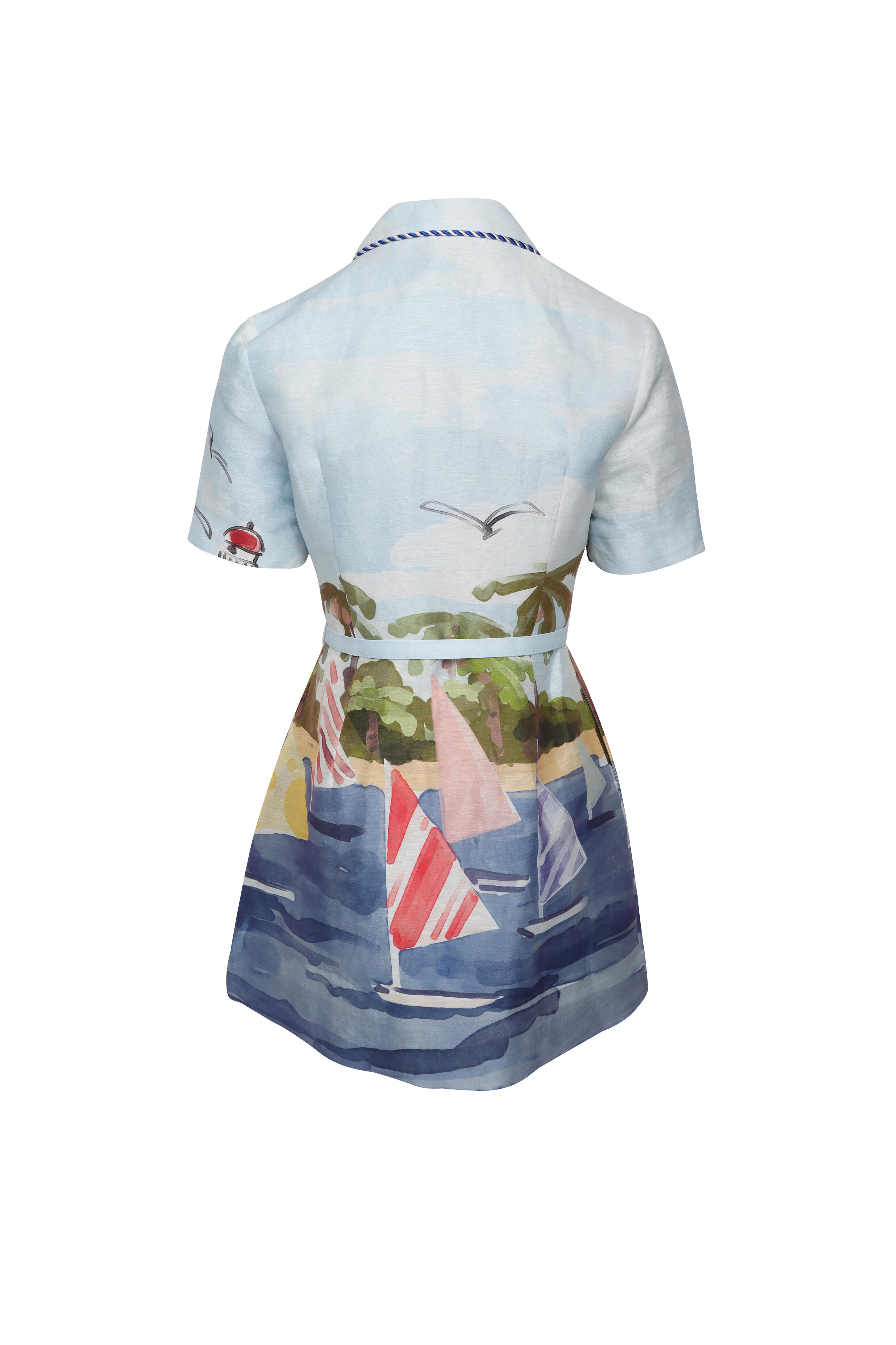 Leo Lin - Brigitte Nautical Print Mini Dress