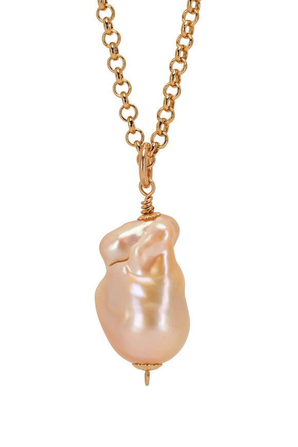 Cristina V. - Baroque Pearl Pendant Necklace 