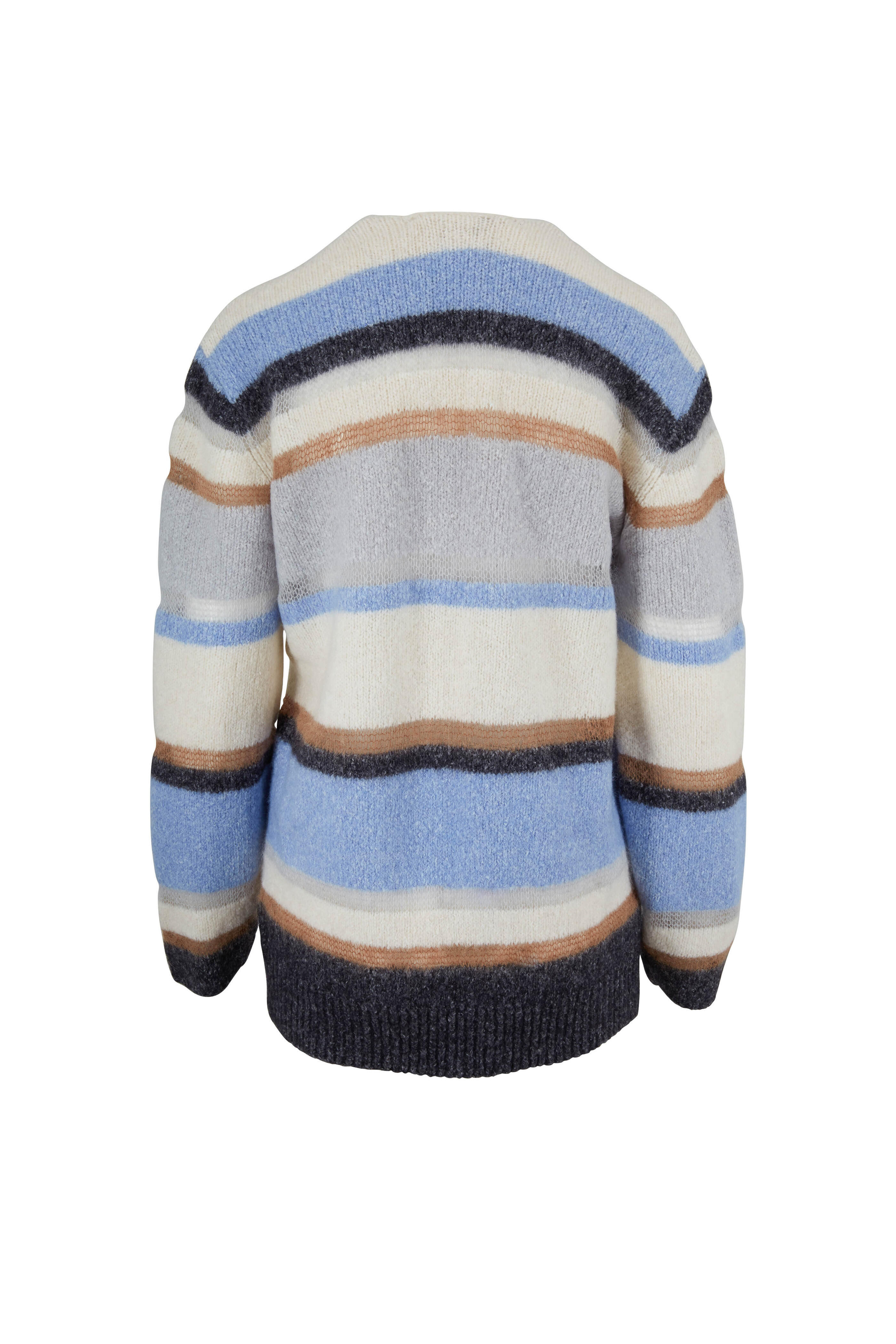 Veronica Beard - Elizabeth Multi Striped Open Front Cardigan