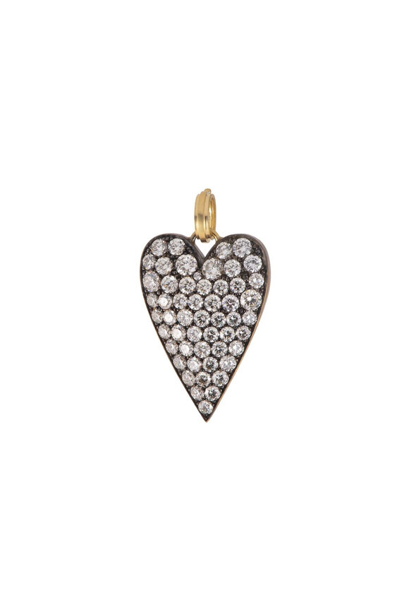 Sylva & Cie Medium Diamond Heart Pendant - view 1