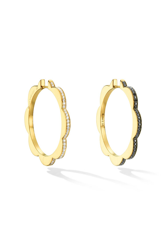 Cadar 18k Yellow Gold Large Bloom Hoop Earrings