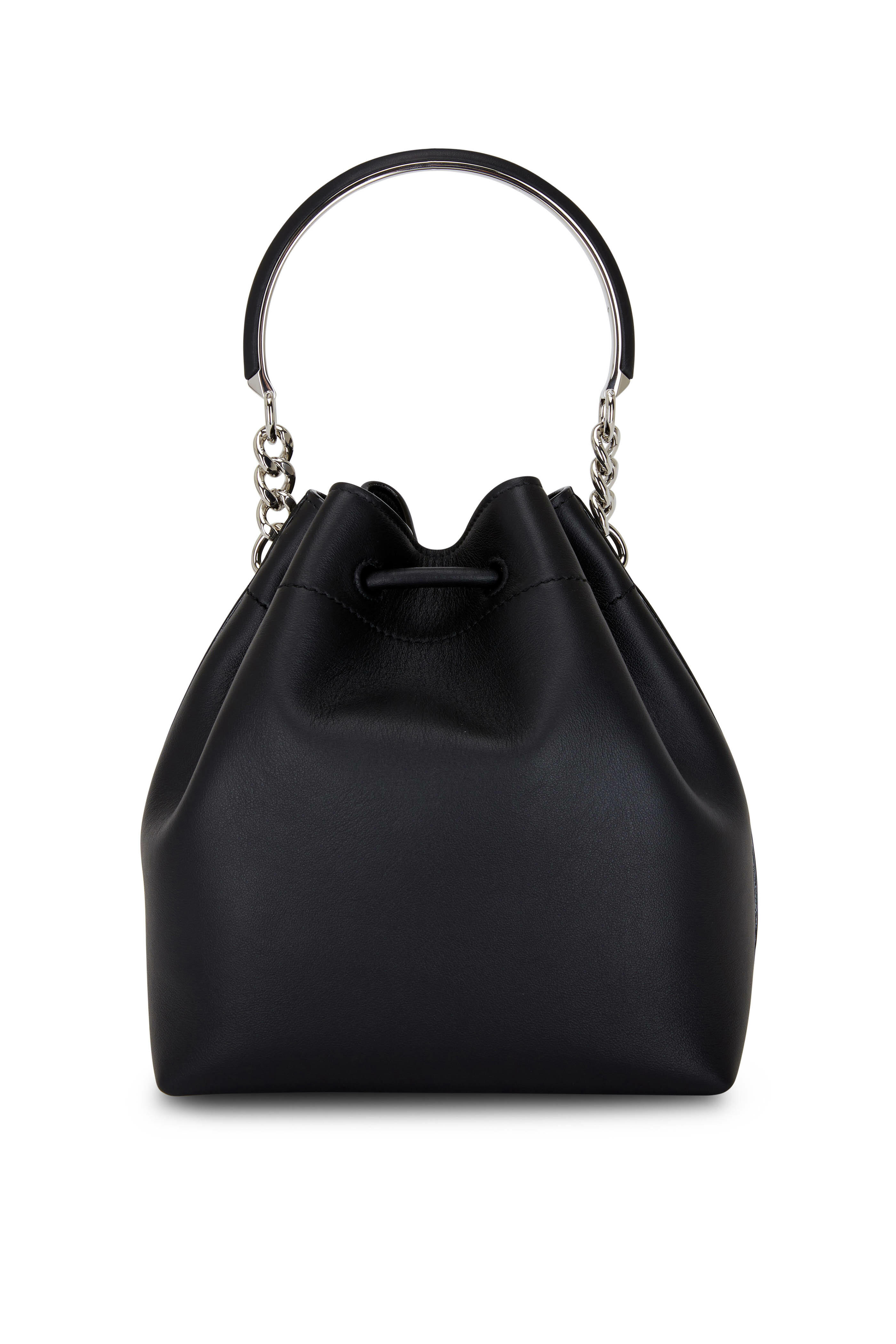 Jimmy Choo - Bon Bon Black Leather Bucket Bag | Mitchell Stores