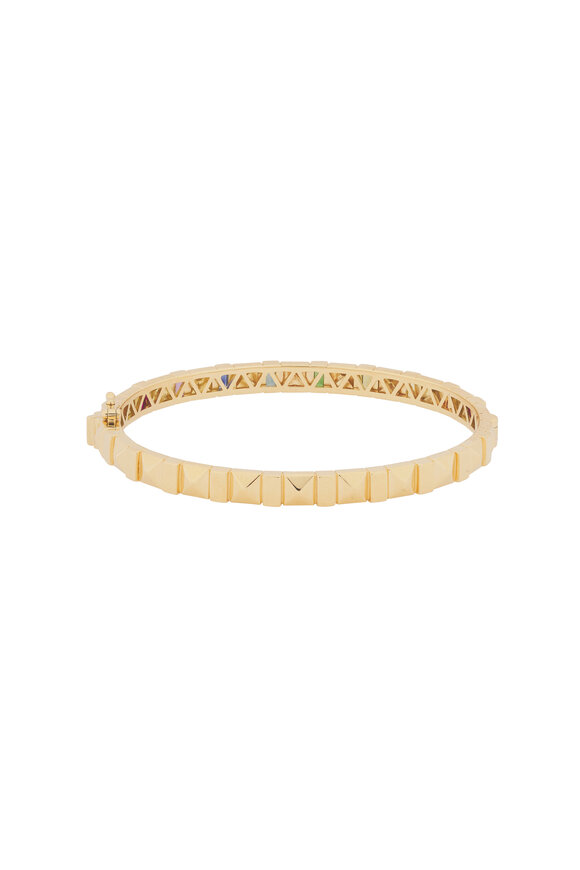 Harwell Godfrey Rainbow Pyramid Stud Bangle Bracelet - view 2