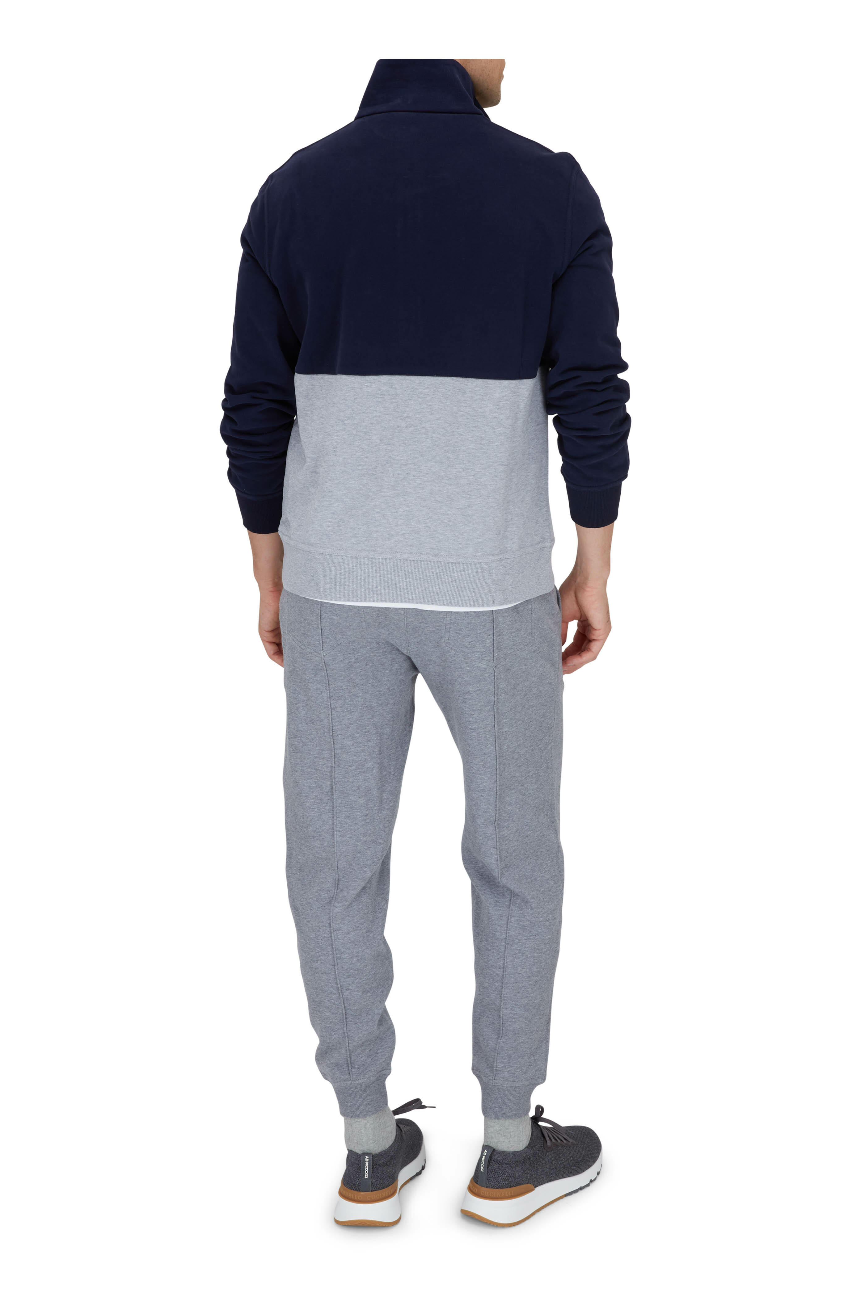 Brunello cucinelli ジャケット　46 BRUNELLO CUCINELLI Size 46 Grey Cashmere Zip Snaps Jacket