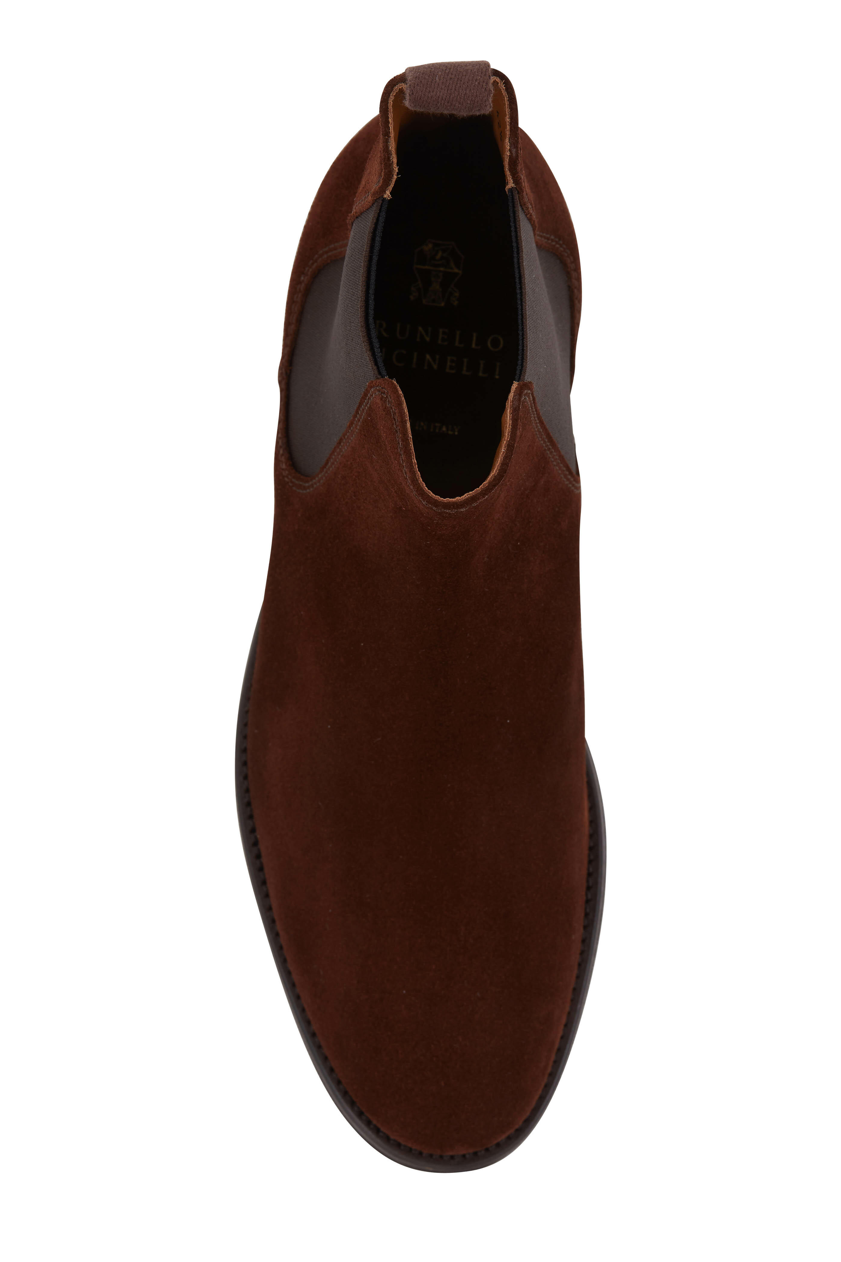 Brunello Cucinelli men’s dark brown suede Chelsea boots Brunello Cucinelli Men main image 2