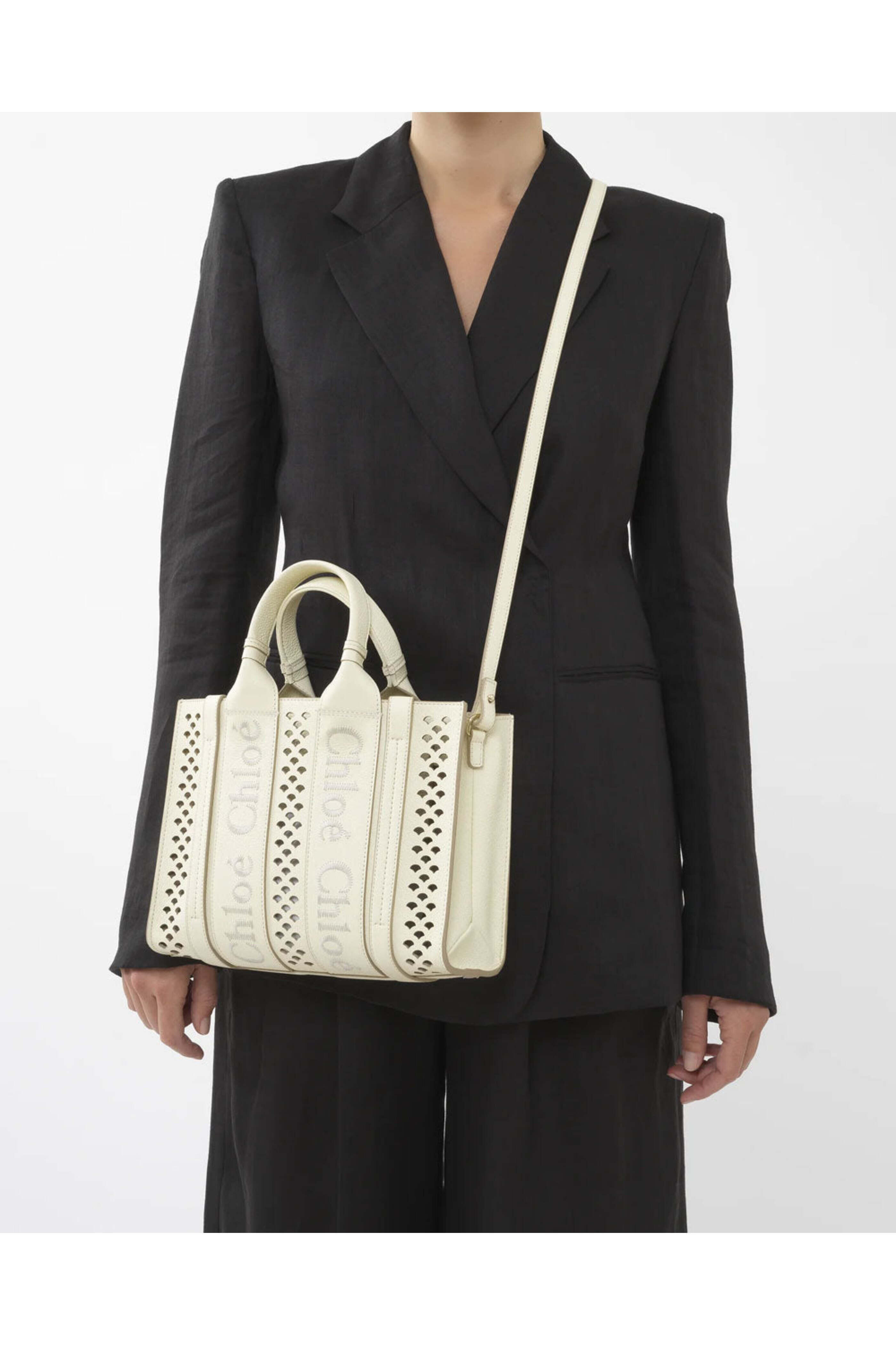 Chloé - Small Woody Tote Bag in Ivory