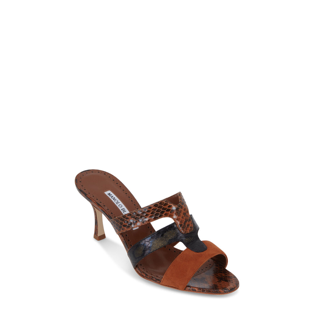 Manolo Blahnik ブラウンレザーハイヒール22.5 Manolo Blahnik Maysale mules for Women - Brown in USA