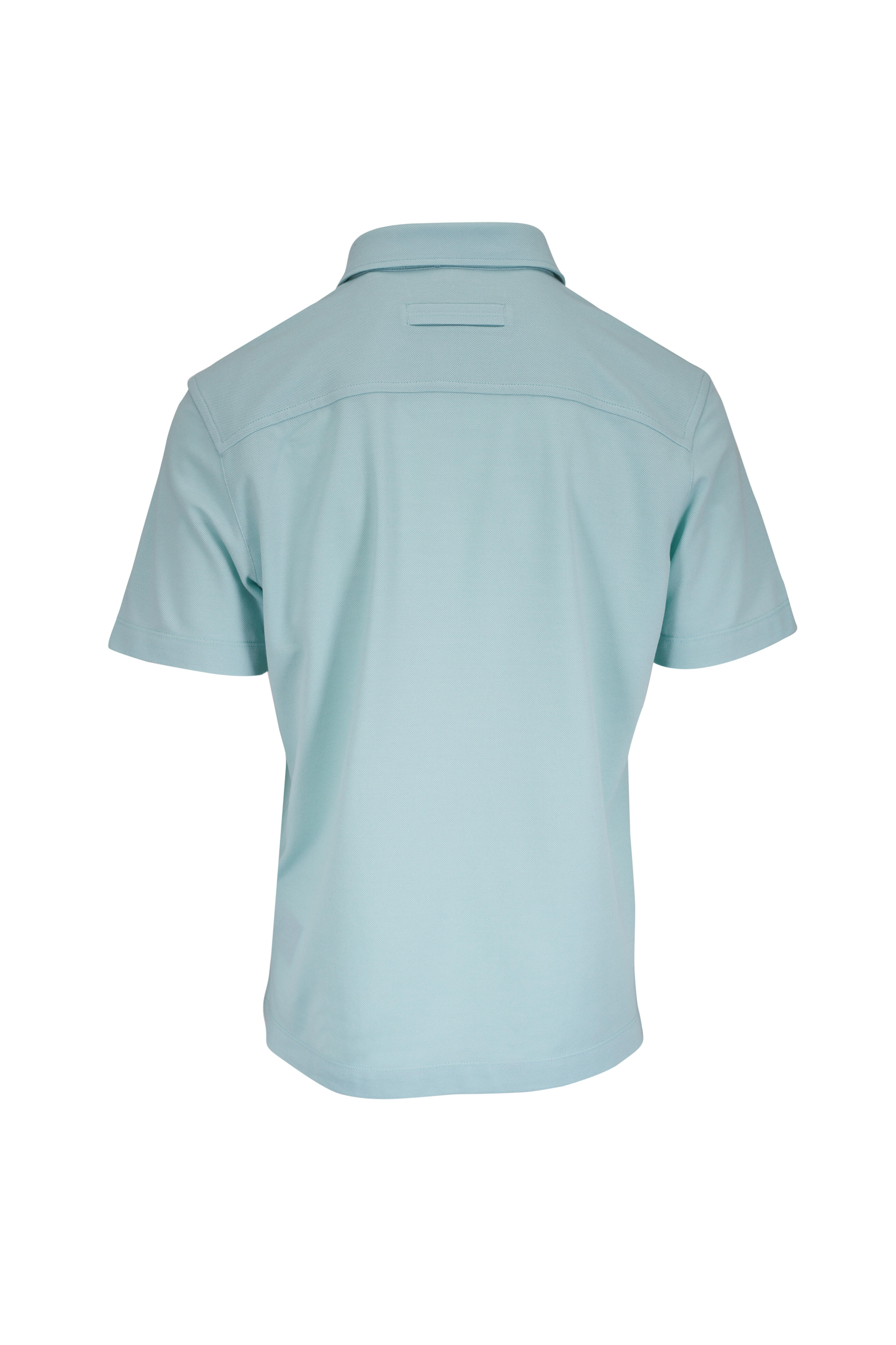 Tシャツ・カットソー ZEGNA SS25 PIQUET POLO (UF392A9 F752K09) ZEGNA Men's Pique Polo Shirt with Leather-Trim Pocket