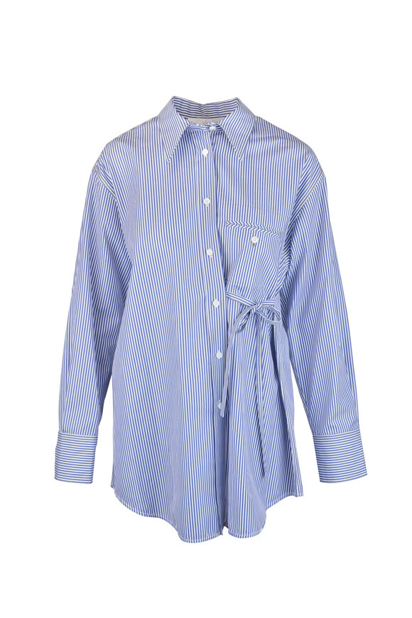 Chloé - Blue & White Striped Blouse 