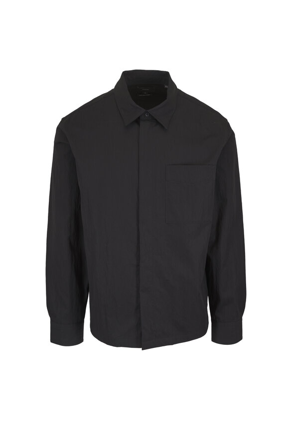 Vince Black Long Sleeve Full Zip Overshirt - view 1
