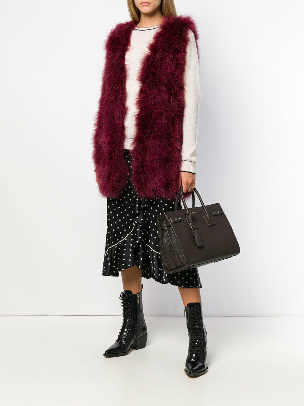 Saint Laurent - Sac De Jour Chocolate Brown Small Supple Tote