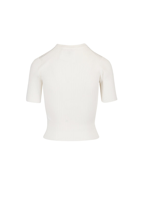 Simkhai Miley Ivory Ribbed Knit Top - view 2
