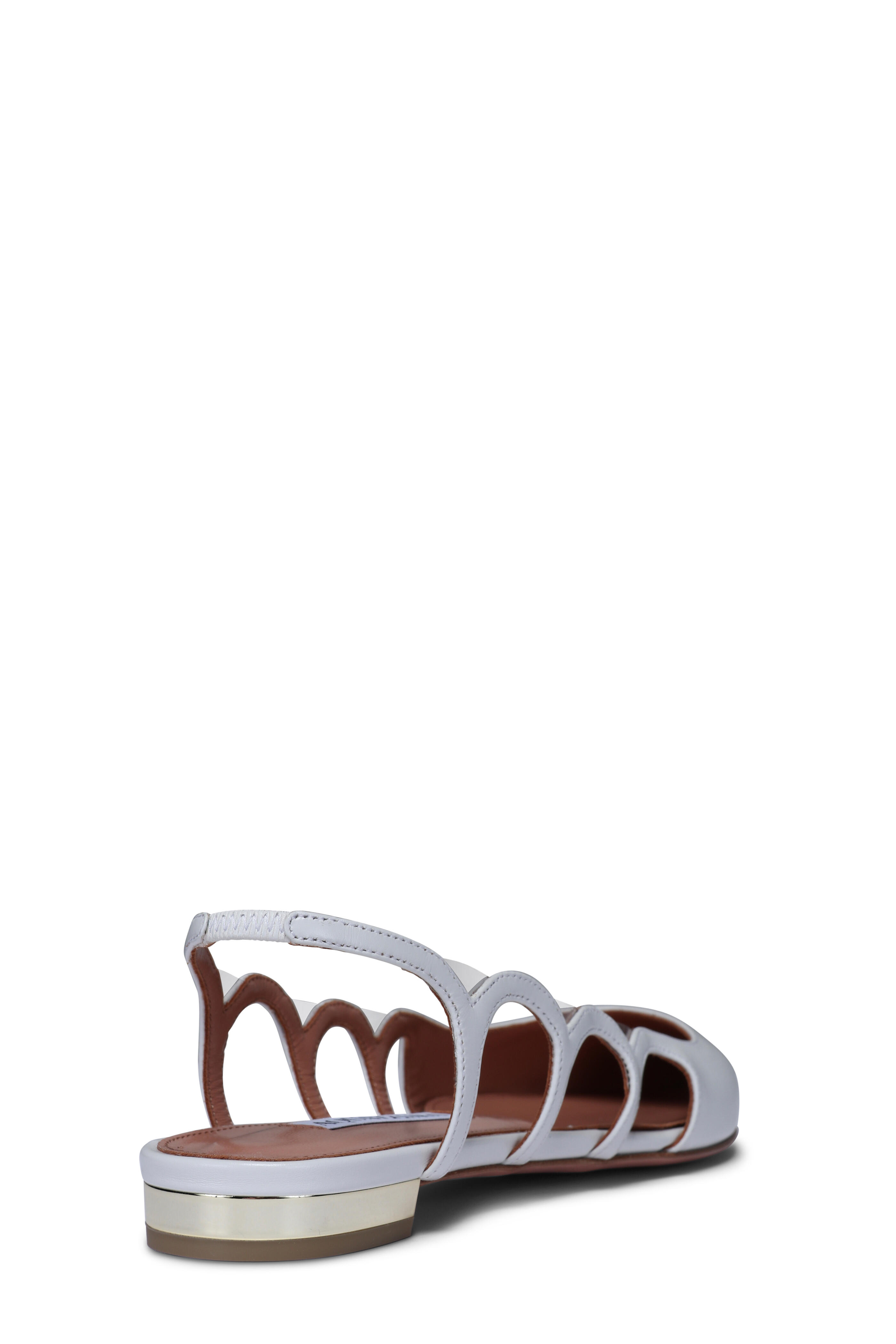 Aquazzura - Endless Love White Leather Flat