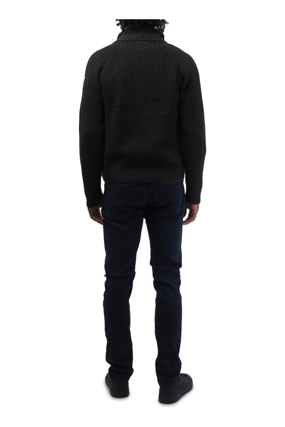 Patrick Assaraf - Black Merino Wool Crewneck Sweater