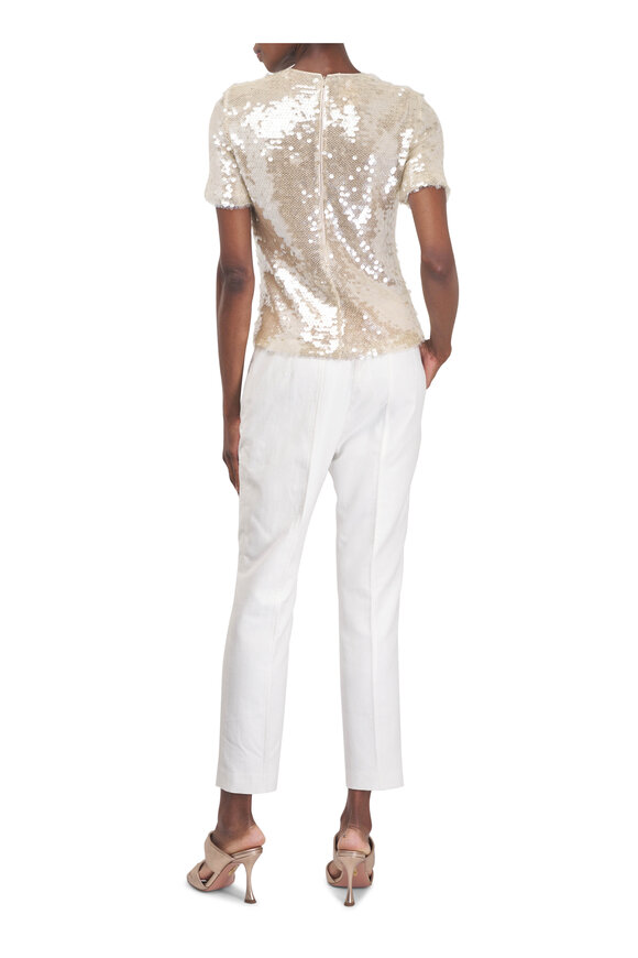 Akris Connor White Cotton & Silk Stretch Pant - view 3
