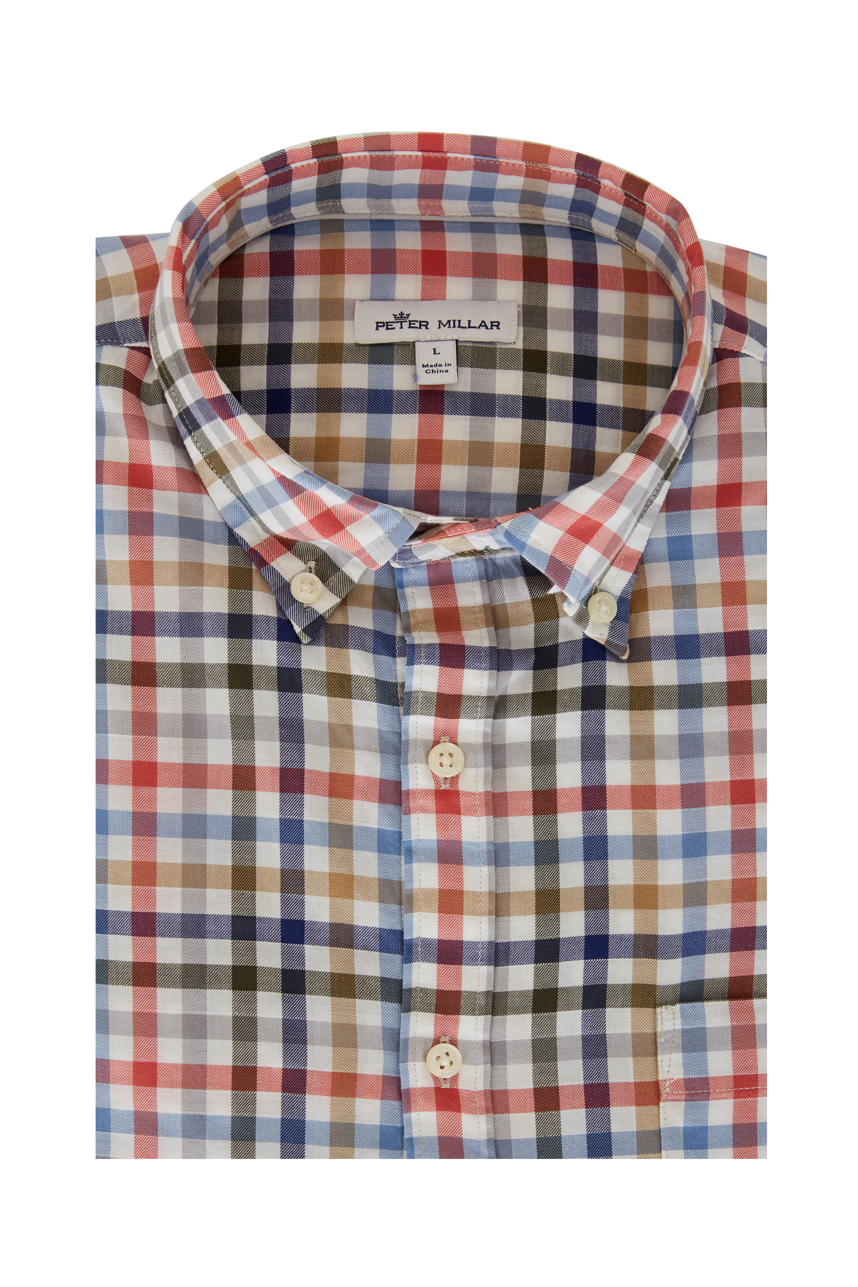 Peter Millar - Devonport Pink Multicolor Large Check Sport Shirt
