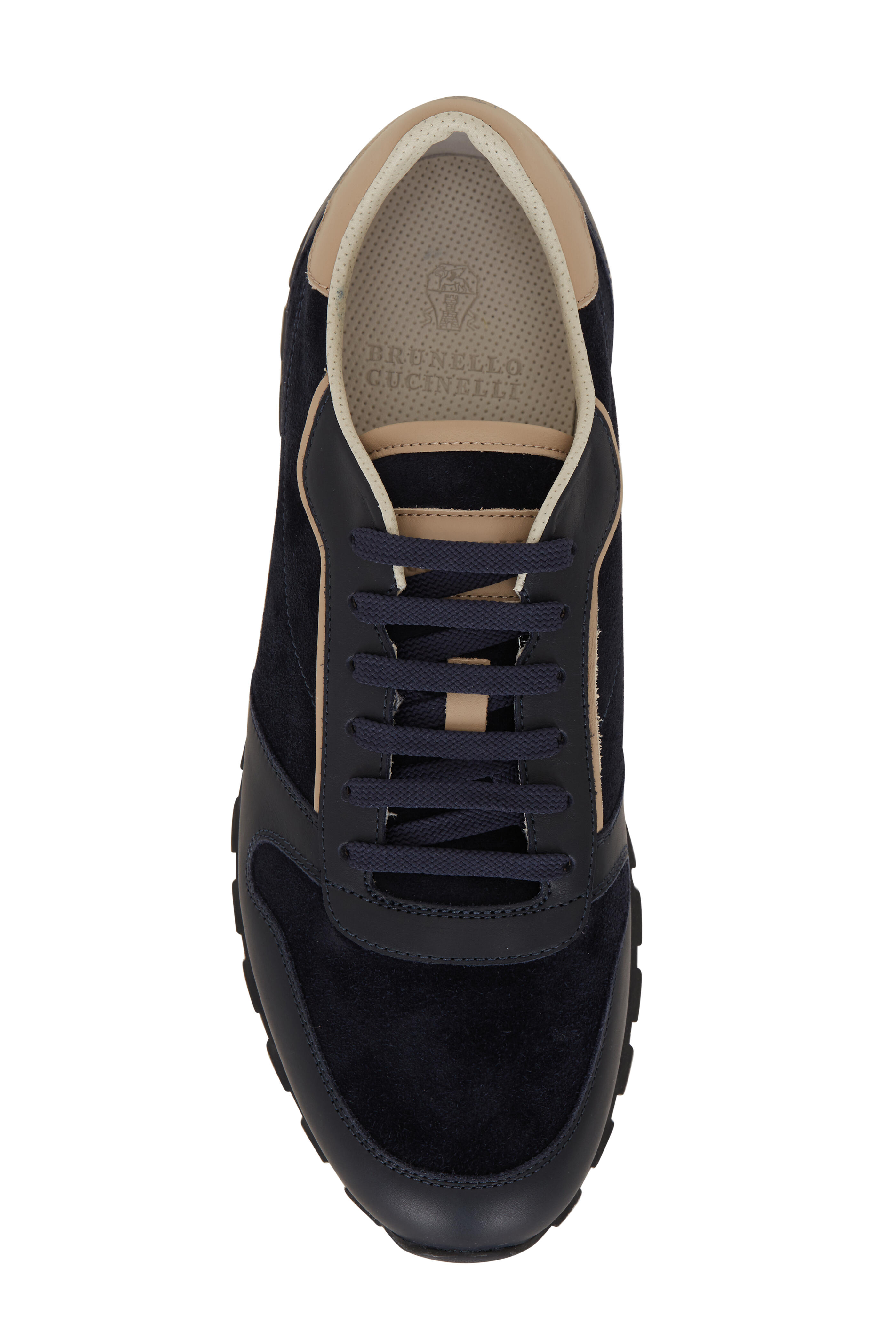 Brunello Cucinelli - Navy Suede & Leather Running Sneakers