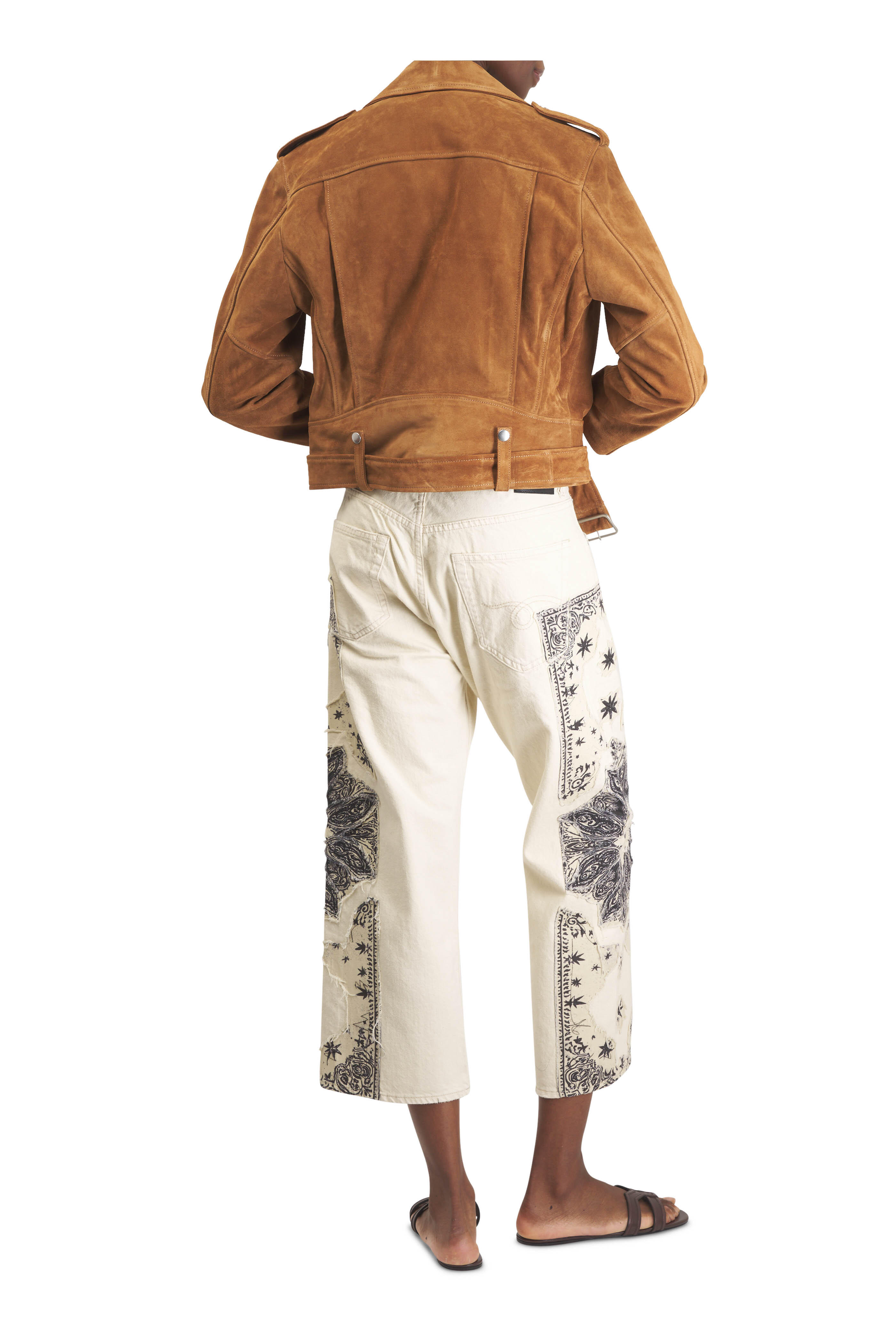 Nili Lotan - Evel Martora Suede Biker Jacket