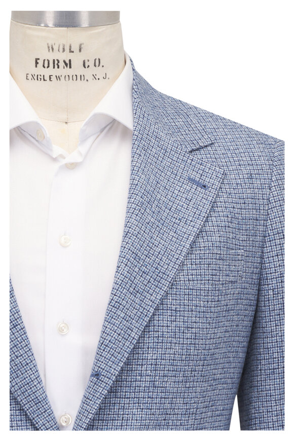【関税＆送料込み】Brunello Cucinelli Blue Double-Breasted Brunello Cucinelli double-breasted Suit | Blue | FARFETCH