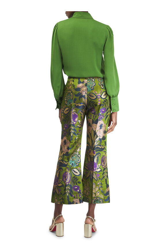 Valentino - Green Silk Georgette Blouse