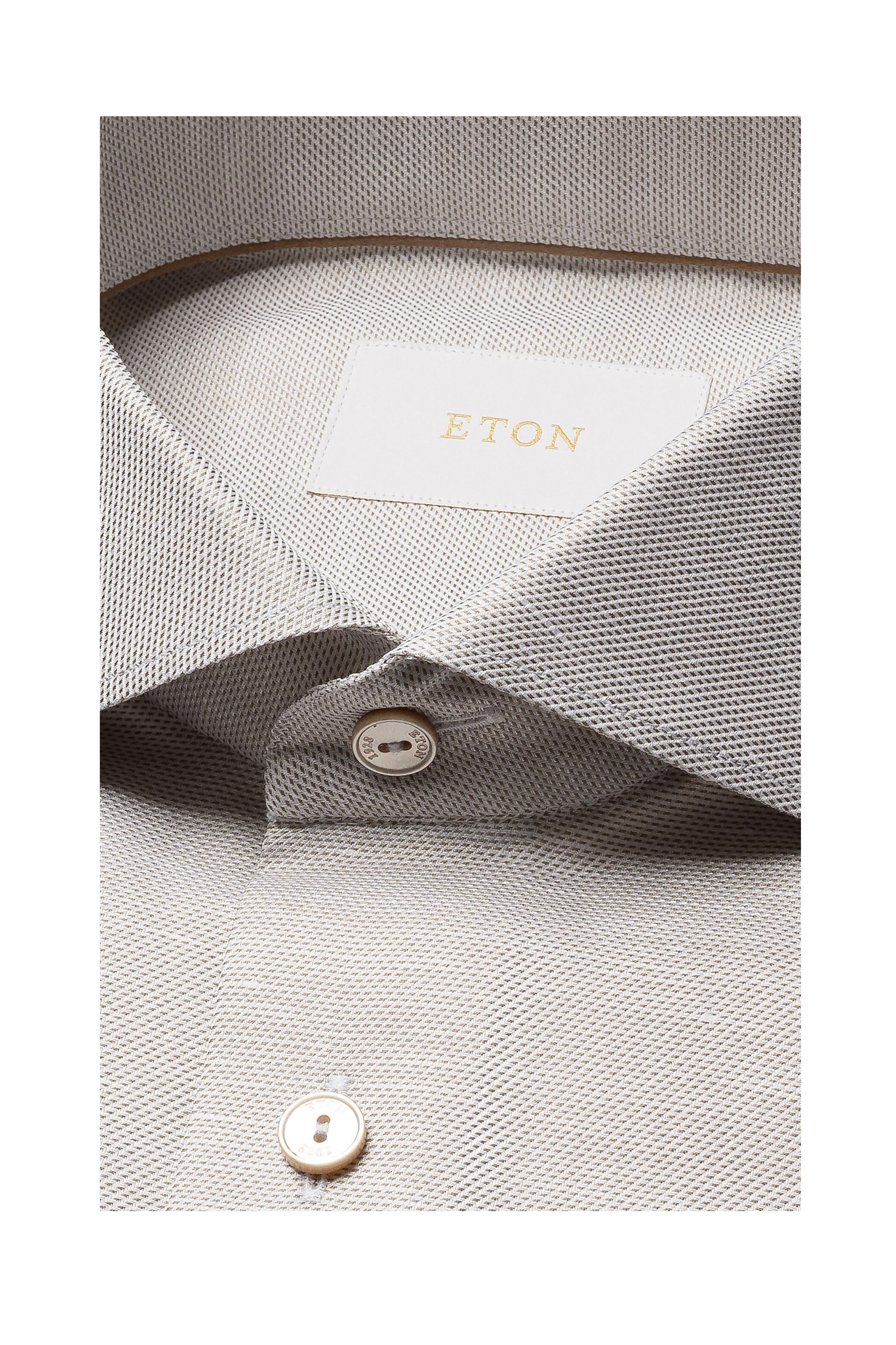 Eton - Beige Cotton & Linen Dress Shirt - view 4