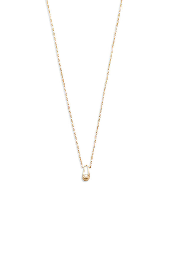 Yael Sonia Small Elongated Pearl Ellipse Necklace