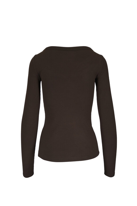 AG Giah Burnt Umber Essential Scoop Neck T-Shirt - view 2