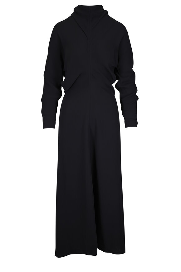 Totême Black Slouch Waist Scarf Dress - view 1
