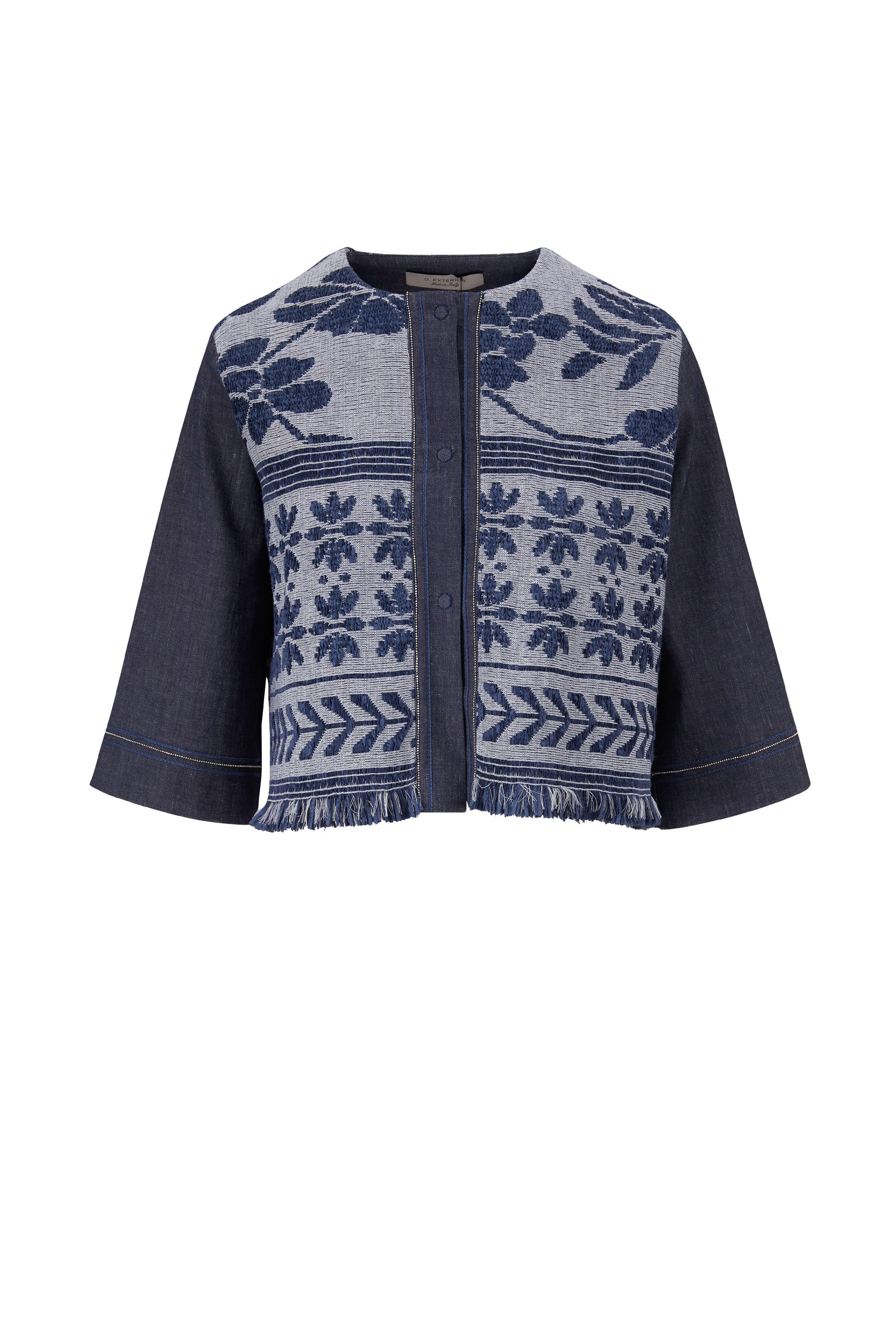 D.Exterior - Denim Blue Crop Jacket