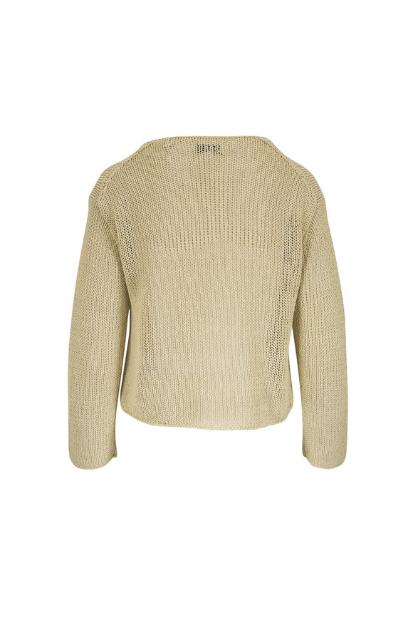 Vince Maize Coated Open Knit Sweater - view 5
