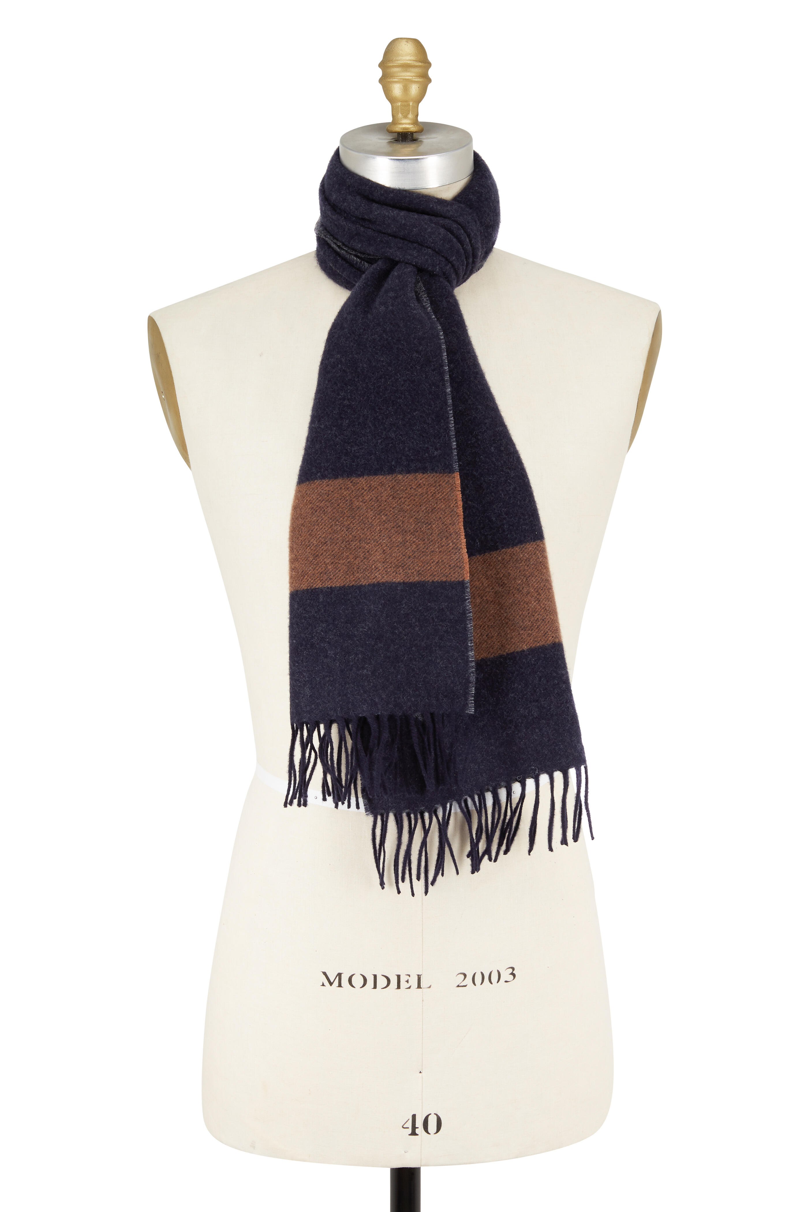 スカーフ BRUNELLO CUCINELLI Cashmere scarf BROWN+PANAMA Cashmere and silk-blend scarf in brown - Brunello Cucinelli